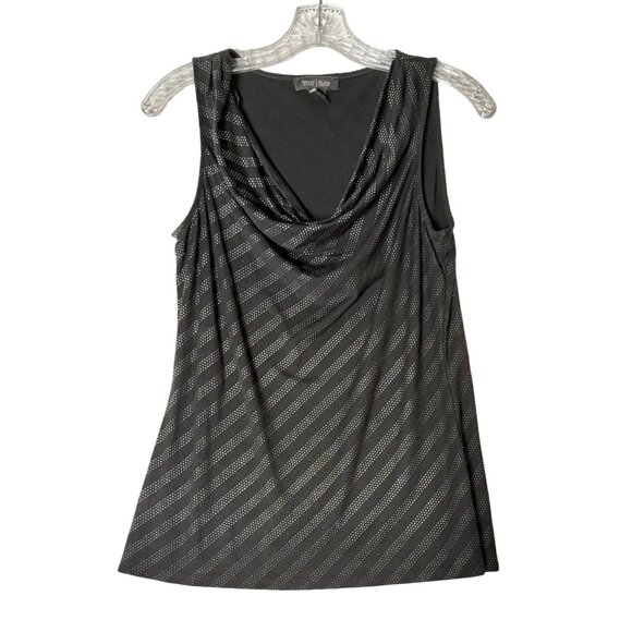 White House Black Market Tops - Shimmery Diagonal Stripe Sleeveless Cowl Tank White House Black Market - Size M